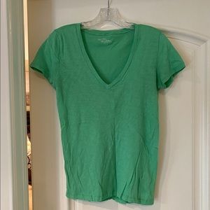 J.Crew Vintage Cotton V-neck T-shirt Green